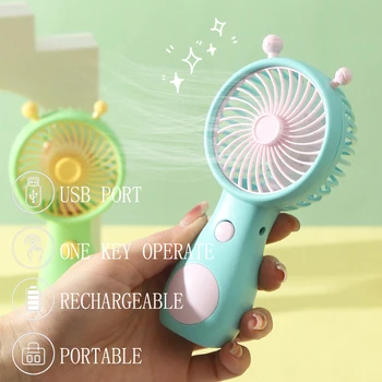 Noul Design Drăguț Melc Portabile Ventilator Portabil USB Reîncărcabilă Mini Vânt Puternic Ventilator Pentru Copii Student Birou Ventilatoare de Răcire