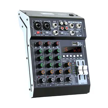 Mixer Audio Construit în Bluetooth, MP3 Audio Mini Mixer DJ pentru Acasă Sistem Karaoke Stage Studio Streaming Conferință Plug and Play
