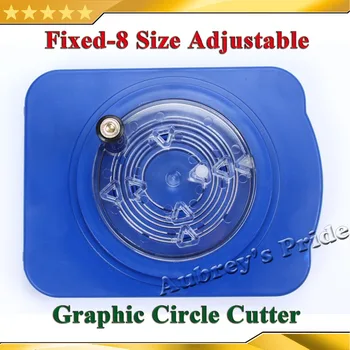Fix 8 Dimensiuni Reglabil Rotund Rotativ Cerc Grafic De Hârtie De Tăiere Lamă Ascuțită Mor Bord Butonul De Filtru