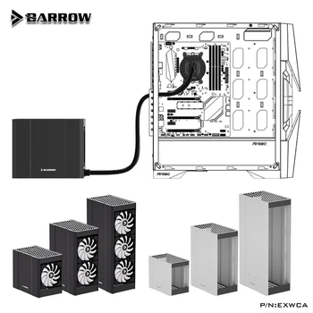 Barrow Externe de Răcire cu Apă de Andocare ITX Caz, Suporta Dual 240/360 Radiator,Aliaj de Aluminiu EXWCA