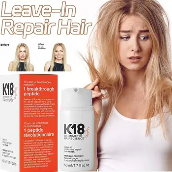K18-Concediu În Reparații Masca de Par Tratament pentru a Repara Deteriorat sau Uscat Părul Restabili parul Moale, Adânc de Reparații de Îngrijire a Părului Starea 50ml