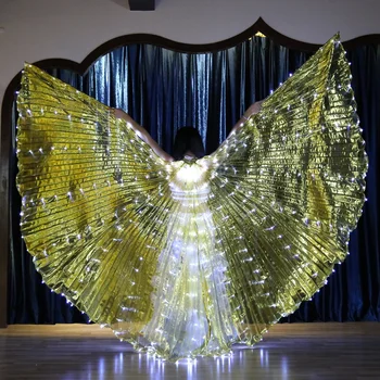 Colorate Burtă de Dans de Performanță Costum LED Aripi de Dans Accesorii Fete LED Aripi Costum LED Aripi de Fluture