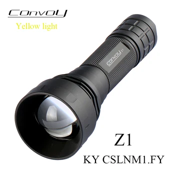 Convoiul Z1 KY CSLNM1.FY Led cu Zoom Galben de Lumină Lanterna de Mare Putere Lanterna de Mana Flash de Lumină Zoom Lampa Felinar 21700