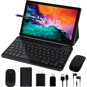 Goodtel G10 Tableta 10.1 Inch, procesor Octa Core 64 GB 8000 mAh BT 5.0 Tastatura Tablete PC 120Hz 2.5 K Display LCD Negru Tableta Android 12