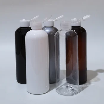 24buc 300ml Gol de unică folosință din Plastic Sticle PET Cu capac Flip Pentru a Călători Lichid gel de Dus Sampon Lotiune de ambalaje Cosmetice