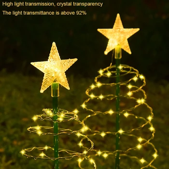 4buc de Crăciun Grădină Lumini Solare în aer liber Copac Sta Grădină LED Lămpi de Masă Șir Saterproof IP65 Stele Felinar Iluminat Decor