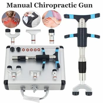 Chiropractic Ajustarea Pistol 10 Nivele, 3 Capete Corecție Manuală Arma Intensitate Reglabilă Terapie Mașină de Col uterin 300N Masaj
