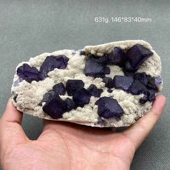 100% Natural Chineză Guizhou Violet Fluorit Prime Piatra De Cristal De Minereu De Specimen Decor Acasă De Colectare