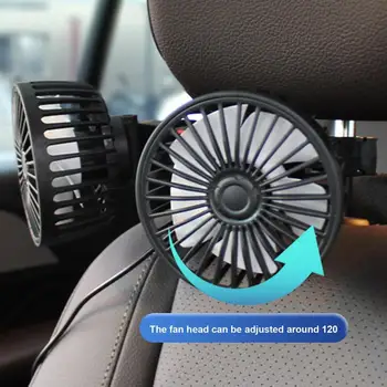 Portabil Dual Cap Masina Ventilator De Înaltă Calitate Rotativ De Răcire Ventilator Cu Usb Alimentat Reglabil Auto Cooler Ventilator De Aer Accesorii Auto