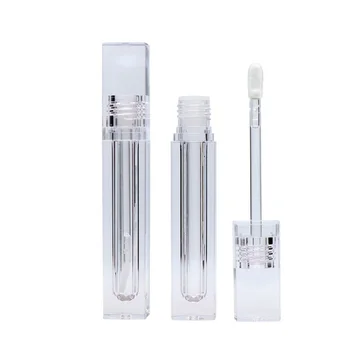 Luciu de buze Transparent Tub Pătrat Ambalaje Cosmetice 5.5 ML Gol Lip Glaze Sticla 10 25 50pcs PETG Luciu de Buze transparent Containere