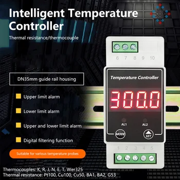 Feroviar 4Digit Inteligent Display Digital Termostat Controler de Temperatura Comutator AC100-240V DC8-24V Ieșire Releu Termostat